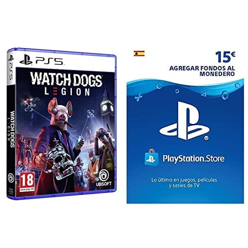 Watch Dogs Legion PS5 & Sony, PlayStation - Tarjeta Prepago PSN 15€