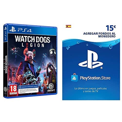 Watch Dogs Legion & Sony, PlayStation - Tarjeta Prepago PSN 15€