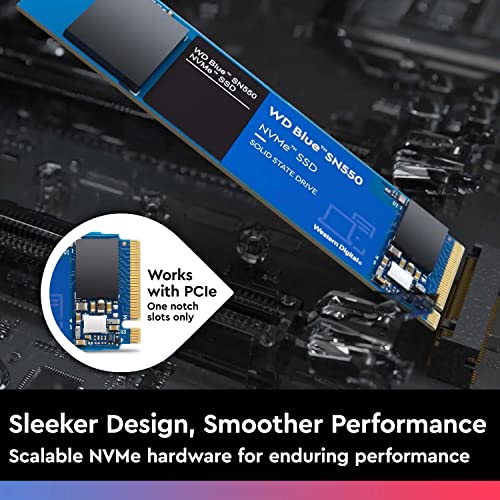 WD Blue SN550 500GB - NVMe SSD, hasta 2400MB/s en lectura