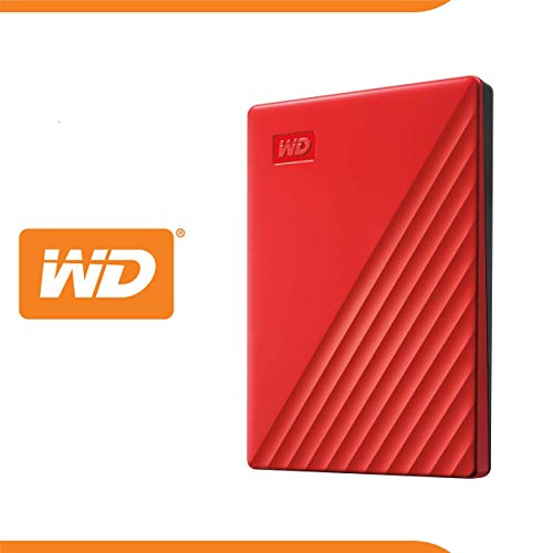 WD My Passport WDBPKJ0040BRD-WESN - Disco Duro Portátil, Rojo (Red), 4TB