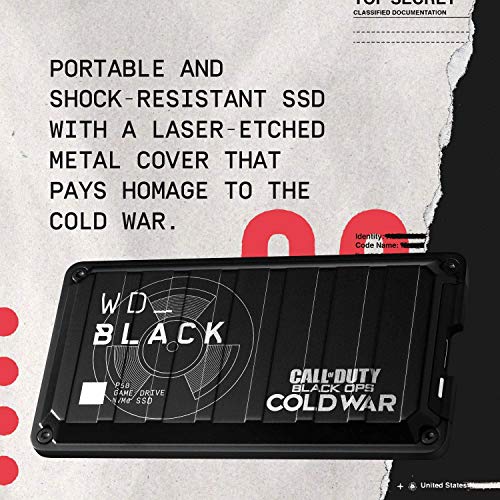 WD_BLACK P50 Game Drive de 1 TB - Edición Especial de Call of Duty: Black Ops Cold War - Funciona con PC/Mac y PlayStation