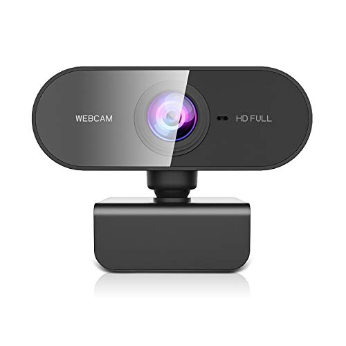 Webcam con Microfono para PC,NIYPS Camara Web 1080p HD para Portatil/Ordenador Sobremasa/Mac USB 2.0 Web CAM para Videoconferencia, Gaming, Conferencias, Grabación, Juegos con Clip Giratorio
