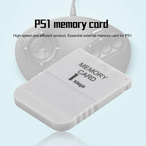 WEIWEITOE Tarjeta de Memoria PS1 1 Tarjeta de Memoria Mega para Playstation 1 One PS1 Juego de PSX Práctico Asequible Blanco 1M 1MB, Blanco,