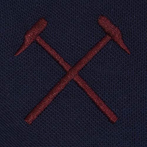 West Ham United FC - Polo Oficial para Hombre - con el Escudo del Club - Azul Marino - M