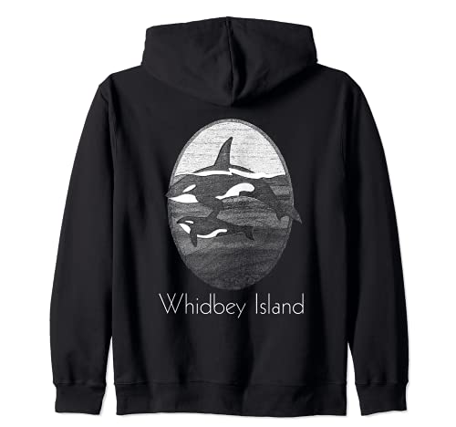 Whidbey Island Orca Whale Island Living Pacific Noroeste Sudadera con Capucha