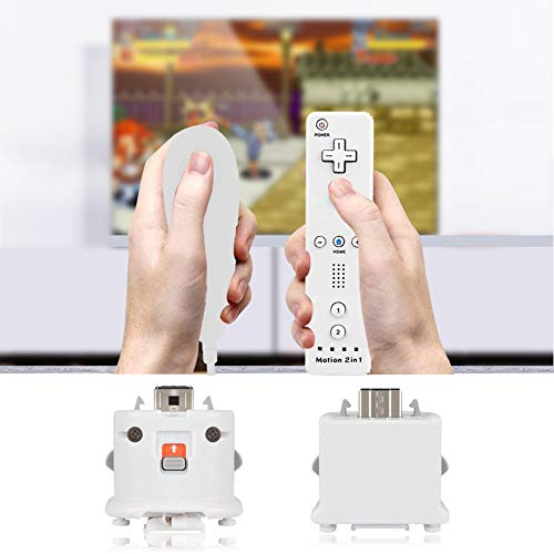Wii Motion Plus Adaptador, Mando a Distancia Reemplazo Adaptador de Sensor Motion Plus para Wii Remoto Controller, Blanco