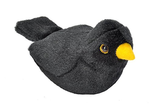 Wild Republic - Aves, Mirlo con Sonidos Reales Peluche, 13 - 16 cm (19489)