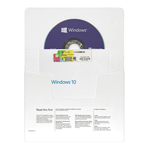 Windows 10 Pro 64 bits Español OEM | DVD | Windows 10 Professional Licensia | Spanish