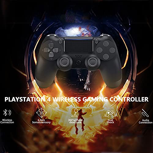 Wireless Controller for PS4, , Rechargeable Battery Bluetooth Joystick Gamepad, Touch Panel Joypad Six-axis Dual Vibration Game Remote Control Gamepad Joystick for PlayStation 4/PS4 Slim/Pro/PS3/PC