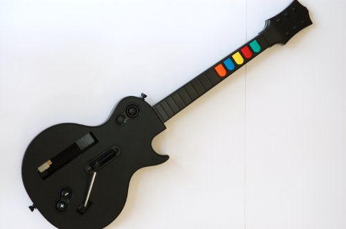Wireless Guitar for Wii Guitar Hero and Rock Band Games Color Black by Buddies