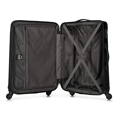 WITTCHEN Robusta Maleta Set de 3 Piezas. Juego de Carro 4 Ruedas giratorias, Cerradura de combinación, Asas de Goma rígida Negro