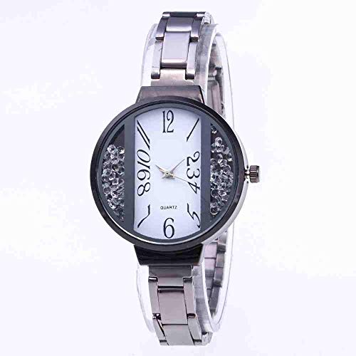 WMYATING Exquisito, Hermoso, decente, novedoso y único. Relojes de Pulsera Nuevos Cien Set Women's Watch Personalidad Hueco Arena Fine Net Beld Casual Reloj de Cuarzo Mujer (Color : Black)