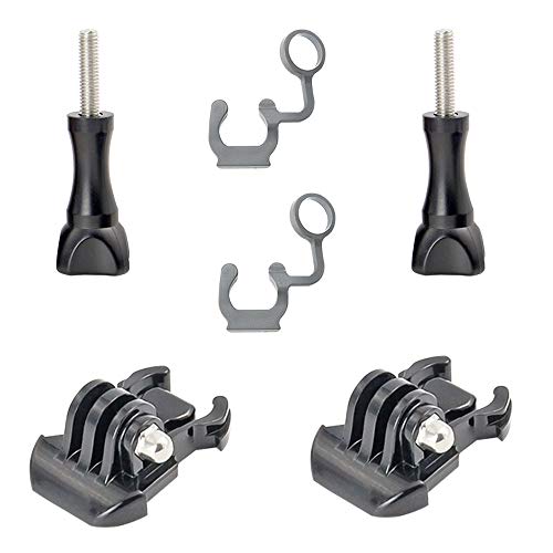 woleyi 2 clips de hebilla con 2 tornillos largos para GoPro HD, Hero 9/8/7/6/5/4/3+/ 3/2/1, GoPro Max.