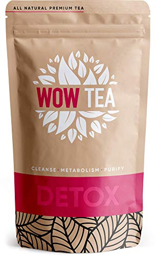 WOW TEA Detox - Programa de Purificación Corporal Profunda de 21 Días | Desintoxicación de Cuerpo Completo | Té de Desintoxicación de Hierbas con Yerba-Mate, Té Verde, Pu-erh | 150 gr, Made in EU