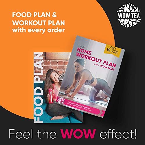 WOW TEA: Dual Té & Superalimentos de Reemplazo Comida | Tés Detox y Para Adelgazar | 9 Superalimentos | Perdida de Peso Natural | Té de Hojas Sueltas de Hierbas Orgánicas | 300g, Made in EU