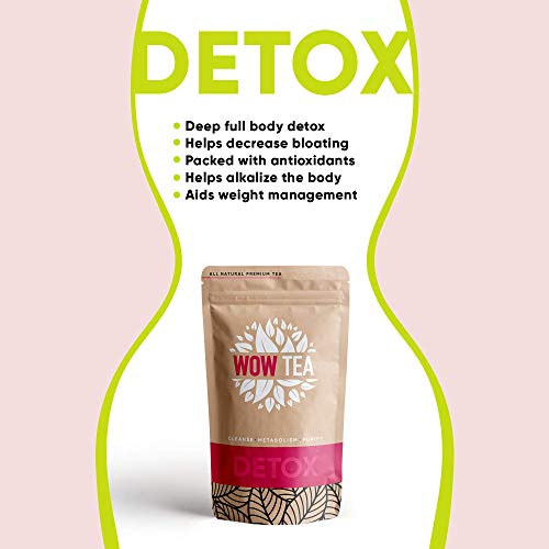 WOW TEA Kit Purificador: 21 Dias Detox Té | Té Adelgazante Para Bajar de Peso | Mezcla de Té de Hierbas Orgánicas de Desintoxicación, Control de Perdida de Peso | Botella de Infusor | 150g, Made in EU