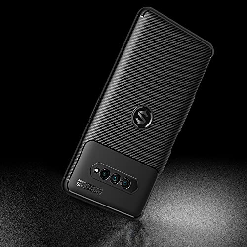 Wuzixi Funda para Xiaomi Black Shark 4. Diseño de Funda de Silicona Suave y Delgada, Resistente a los Golpes y Duradera, Caso para Xiaomi Black Shark 4.Negro