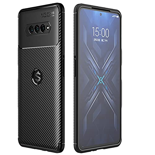 Wuzixi Funda para Xiaomi Black Shark 4. Diseño de Funda de Silicona Suave y Delgada, Resistente a los Golpes y Duradera, Caso para Xiaomi Black Shark 4.Negro