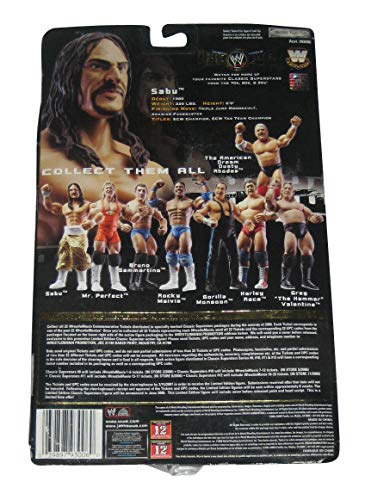 WWF WWE Wrestling Classic Superstars SABU figura de 6 pulgadas [no en caja]