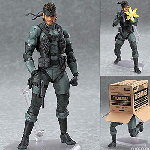 WYETDAS Metal Gear Solid 2 Son of Liberty Snake Snake Uncle Snake Super Movable Figura en Caja Figuras de acción Figura de Anime Adornos de Juguete 16CM