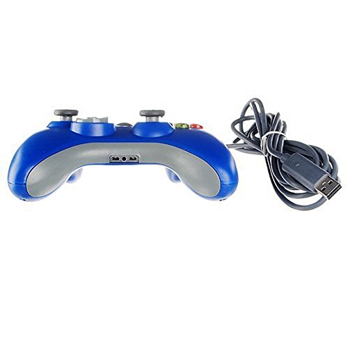 Xbox 360 Game Controller USB Wired Gamepad Game Joystick Joypad for Microsoft & Windows PC (Blue)