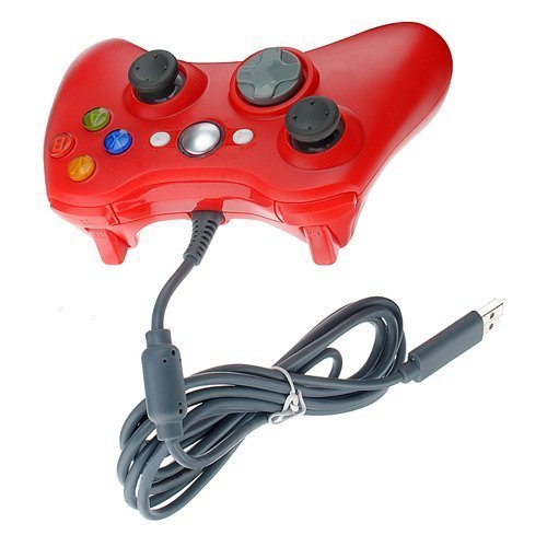 Xbox 360 Game Controller USB Wired Gamepad Game Joystick Joypad for Microsoft & Windows PC (Red)