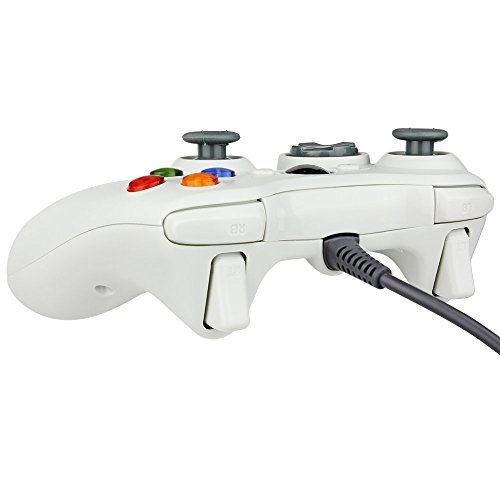 Xbox 360 Game Controller USB Wired Gamepad Game Joystick Joypad for Microsoft & Windows PC (White)