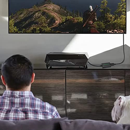 Xbox a HDMI Convertidor de Xbox a HDMI Entrada 480p 720p 1080i Adaptador Xbox a HDMI con Carcasa de Aluminio Enchufar y Usar con Cable HDMI para Xbox Original HDTV Monitor Proyector