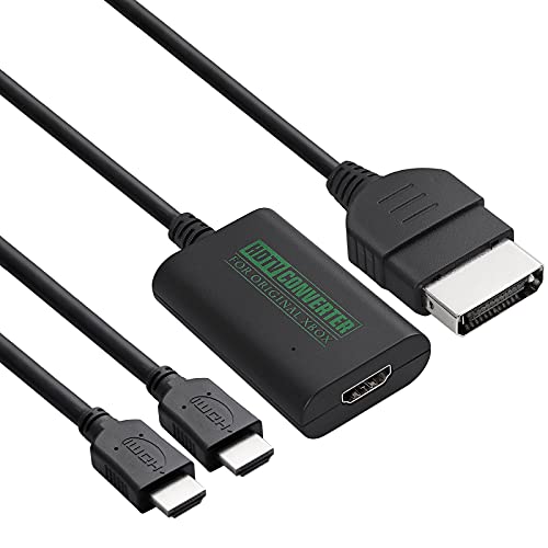 Xbox a HDMI Convertidor de Xbox a HDMI Entrada 480p 720p 1080i Adaptador Xbox a HDMI con Carcasa de Aluminio Enchufar y Usar con Cable HDMI para Xbox Original HDTV Monitor Proyector