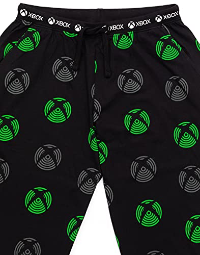 XBOX Lounge Pantalones Mens Black Game Console Pijamas Pajares Panteros