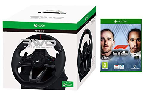 XBOX ONE Volante y Pedales Licencia Original XBOX "Racing Overdrive" + Formula 1 2019 - F1 2019