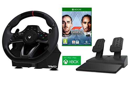 XBOX ONE Volante y Pedales Licencia Original XBOX "Racing Overdrive" + Formula 1 2019 - F1 2019
