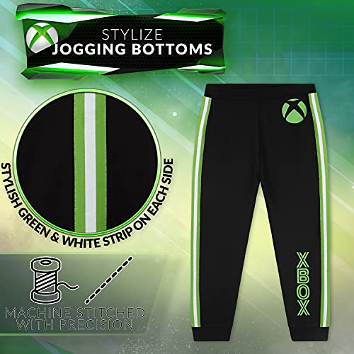 XBOX Pantalon Chandal Niño 100% Algodón, Ropa Niño y Adolescentes 7-15 Años, Regalos para Niños (Negro, 13-14 Años)