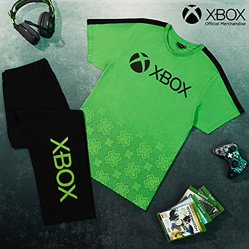 Xbox Pijama Hombre, Conjunto De Algodon, Regalos Hombre, Tallas Grandes Disponible En S, M, L, XL, XXL, XXXL (Verde, 3XL)