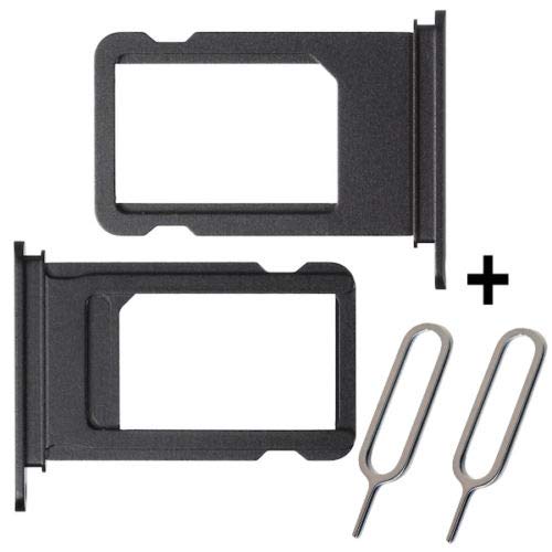 XcellentFixParts Reemplazo de Tarjeta SIM Bandeja Holder SIM Card Tray Holder para 7 Plus (Nergro Mate) + 2 Tarjeta SIM de expulsión Remover Pin