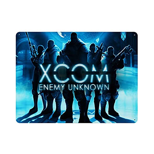 XCOM Enemy Unknown Classic Popular Game Cover Retro Poster Metal Tin Sign Chic Art Retro Iron Painting Bar Cafe Family Garage Poster Decoración de pared 30x40cm