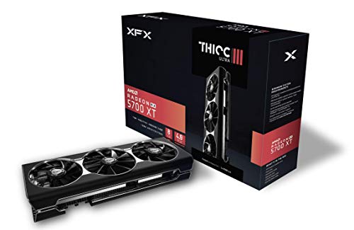 XFX RX 5700 XT Thicc III Ultra 8GB Boost Up to 2025MHz GDDR6 3xDP HDMI Tarjeta gráfica (Rx-57XT8TBD8)