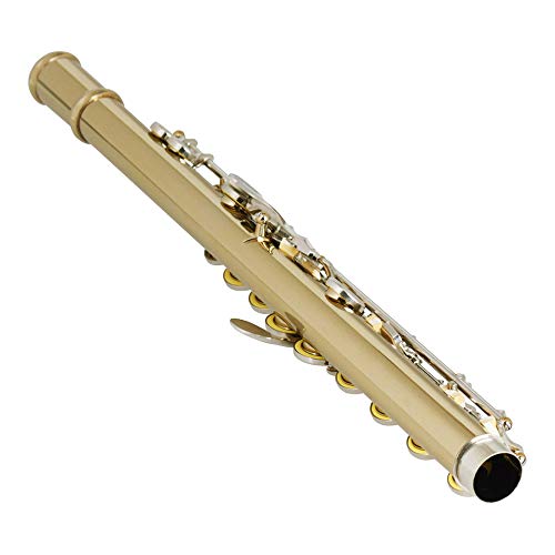 XI FA Flauta C De Orificio Cerrado, DivisióN E-Key De 16 Orificios, LatóN, Dorado