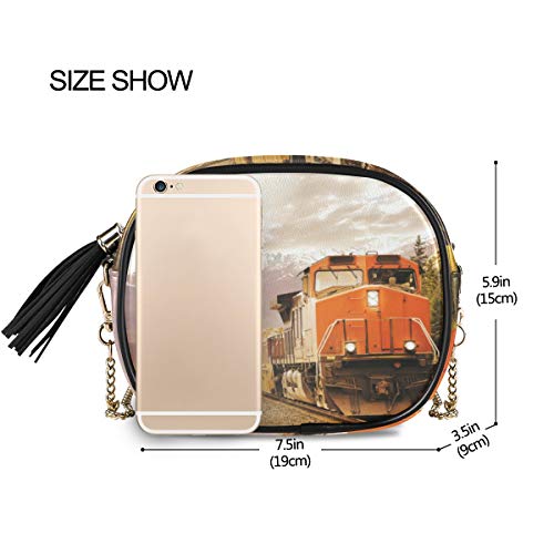 XiangHeFu Coin Case Purse Passport Phone Bag Large Capacity Wallet Card Holder Sunset Old Steam Train10