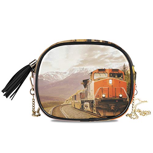 XiangHeFu Coin Case Purse Passport Phone Bag Large Capacity Wallet Card Holder Sunset Old Steam Train10