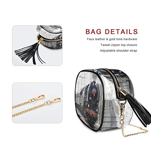 XiangHeFu Old Steam Train Track Large Capacity Organizer Phone Bag Card Holder Wallet Coin Case Purse