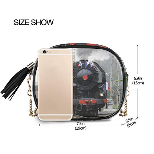 XiangHeFu Old Steam Train Track Large Capacity Organizer Phone Bag Card Holder Wallet Coin Case Purse