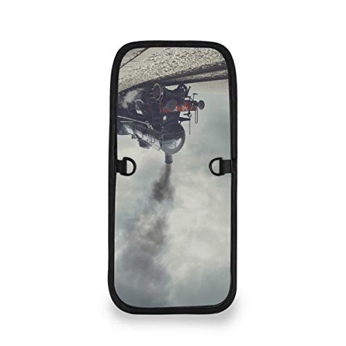 XiangHeFu Purse Cute Wallet Card Holder Art Steam Train Coin Case Phone Bag Large Capacity