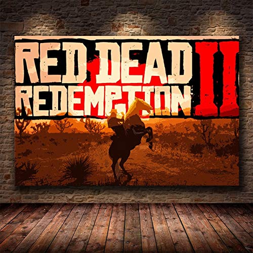 xiangpiaopiao Juego Red Dead Redemption 2" Lienzo Póster Pared Arte Impresión Pintura Sala De Estar Decoración Cartel De Pared 40X50 Cm-Hz1215