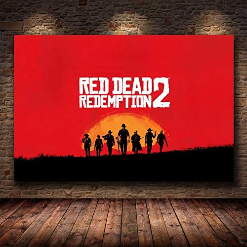 xiangpiaopiao Juego Red Dead Redemption 2" Lienzo Póster Pared Arte Impresión Pintura Sala De Estar Decoración Cartel De Pared 40X50 Cm-Hz1237
