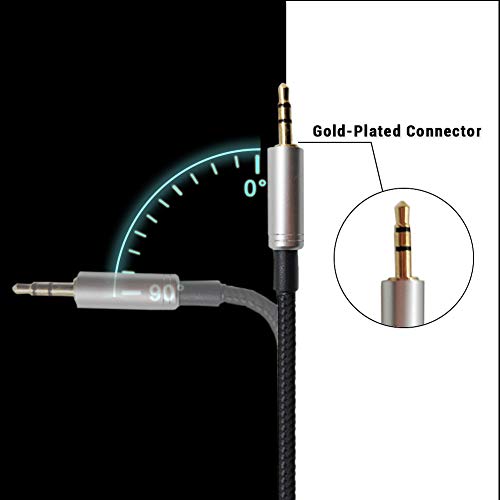 Xingsiyue Chat Cable para Playstation 4 PS4 / Xboxone Controller Turtle Beach Ear Force Gaming Headsets - 2.5mm to 3.5mm Talkback Cable Negro