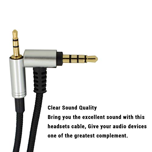 Xingsiyue Chat Cable para Playstation 4 PS4 / Xboxone Controller Turtle Beach Ear Force Gaming Headsets - 2.5mm to 3.5mm Talkback Cable Negro