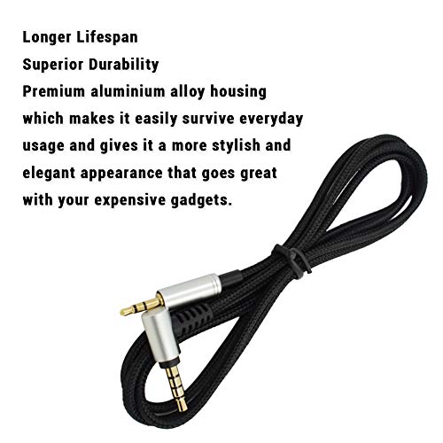 Xingsiyue Chat Cable para Playstation 4 PS4 / Xboxone Controller Turtle Beach Ear Force Gaming Headsets - 2.5mm to 3.5mm Talkback Cable Negro