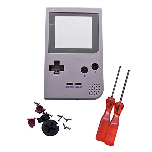 Xingsiyue Reemplazo Lleno Housing Cáscara Cubrir Caso Piezas de Reparación Set w/Lente&Destornillador para Nintendo Gameboy Pocket GBP Consola