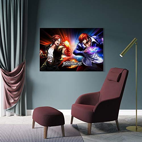 XIXILI 97 carteles de dibujos animados The King of Fighters The Game Anime Póster decorativo de pared, lienzo para sala de estar o dormitorio, 20 x 30 cm